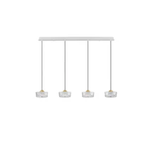 NovaLuce KEROS függeszték fém, akrill, fehér, arany, áttetsző, LED, 23W, 3000K, 1576 Lm - NL-9695281