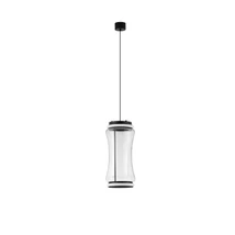 NovaLuce ANAPNOE függeszték fém, üveg, műanyag, fekete, áttetsző, LED, 21W, 3000K, 567 Lm - NL-9695285