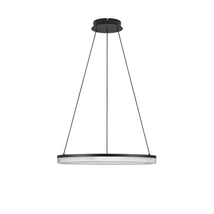 NovaLuce LONELA függeszték fém, üveg, fekete, áttetsző, LED, 25W, 1500lm, 3000K - NL-9695503