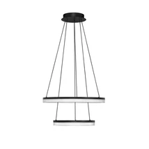 NovaLuce LONELA függeszték fém, üveg, fekete, áttetsző, LED, 46W, 3500lm, 3000K - NL-9695504