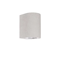 NovaLuce Lido kültéri fali lámpa beton, üveg, fehér, GU10, IP65 - NL-9790531