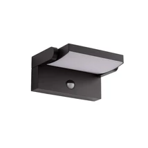 NovaLuce GERBER kültéri solar fali lámpa mozgásérzékelővel fém, műanyag, fekete, fehér, LED, 3000K, 20W, 1260lm, IP54 - 9923423