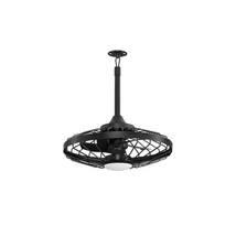 NovaLuce BRIZZY mennyezeti ventilátoros lámpa fém, műanyag, fekete, LED, 17W, 3000-6000K, 1110 Lm, IP44 - NL-9952396