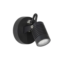 NovaLuce Fend kültéri fali lámpa fém, üveg, fekete, LED, 3000K, 5W, 378lm, IP65 - NL-9971451