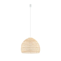 Nowodvorski BOHO függeszték fém, rattan, fehér, natúr, E27 - 11151