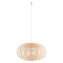 Nowodvorski RATTAN függeszték fém, rattan, fehér, natúr, E27 - 11155