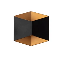 Nowodvorski TRIANGLES kültéri fali lámpa fém, üveg, fekete, arany, LED, 10W, 3000K, 750Lm, IP54 - 8141