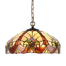 Prezent TIFFANY függeszték fém, üveg, sokszínű, E27 - 1700