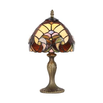 Prezent TIFFANY asztali lámpa fém, üveg, sokszínű, E14 - 1701
