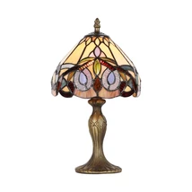 Prezent TIFFANY asztali lámpa fém, üveg, sokszínű, E14 - 1705
