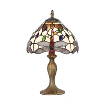 Prezent TIFFANY asztali lámpa fém, üveg, sokszínű, E14 - 1709