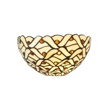 Prezent TIFFANY fali lámpa fém, Tiffany üveg, többszínű, E14 - 225