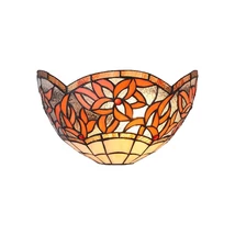 Prezent TIFFANY fali lámpa fém, Tiffany üveg, többszínű, E14 - 234