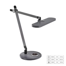 Prezent ZIPP LED asztali lámpa fém, műanyag, fekete, szürke, LED, 12W, 1050lm, 3000K-6500K - 31216