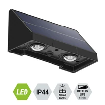 Prezent MUSE kültéri fali solar lámpa alkonykapcsolóval műanyag, fekete, LED, 2800K - 3200K, 0.6W, 60lm, IP44 - 65281