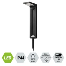 Prezent KEYO kültéri dekor solar lámpa műanyag, fekete, LED, 2800K - 3200K, 6W, 200lm, IP44 - 65284