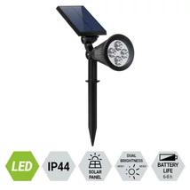 Prezent LION kültéri dekor solar lámpa műanyag, fekete, LED, 2800K - 3200K, 2W, 200lm, IP65 - 65286