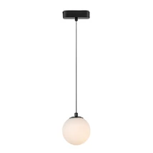 Rabalux LITRACK függesztett lámpa mágneses sínrendszerhez fém, üveg, fekete, fehér, LED, 5W, 400Lm - 70109