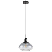 Rabalux DVORA függeszték fém, üveg, fekete, áttetsző, E27 - Rabalux-72021