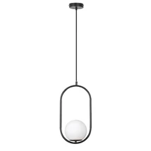 Rabalux GHITA függeszték fém, üveg, fekete, fehér, E27 - 72028