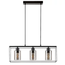 Rabalux CHADWICK függeszték fém, üveg, fekete, áttetsző, E27 - Rabalux-72033