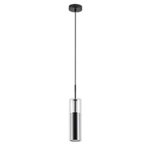 Rabalux KALEVI függeszték fém, üveg, fekete, áttetsző, GU10 - 72047