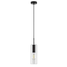 Rabalux ESTA függeszték fém, üveg, fekete, áttetsző, E27 - 72049