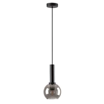 Rabalux CENTIO függeszték fém, üveg, fekete, füstszín, E27 - 72171