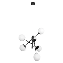 Rabalux MEDUZA függeszték fém, üveg, fekete, fehér, E14 - 72194