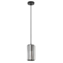 Rabalux VENESS függeszték fém, üveg, fekete, füstszín, E27 - 72254