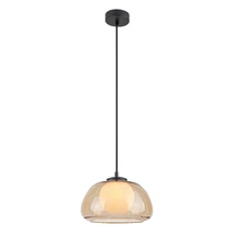 Rabalux ELOWEN függeszték fém, üveg, fekete, borostyán, barna, fehér, G9 - 72273