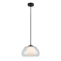 Rabalux ELOWEN függeszték fém, üveg, fekete, áttetsző, fehér, G9 - 72274