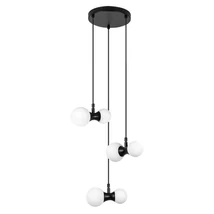 Rabalux LITION függeszték fém, üveg, fekete, fehér, G9 - 72300