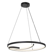 Rabalux NILOO függeszték fém, műanyag, fekete, áttetsző, LED, 40W, 3000K, 2080Lm - 72367