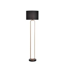 Rabalux DOMIRO állólámpa fém, szövet, fekete, arany, LED  30W +E27 60W, 3000K, 825Lm - 74043