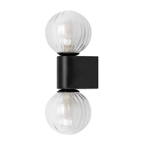 Rabalux COLZAR fürdőszobai fali lámpa fém, üveg, fekete, áttetsző, G9, IP44 - 75022