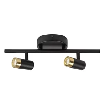 Rabalux KADIR fürdőszobai fali lámpa fém, fekete, arany, LED, 6W,4000K, 550Lm, IP44 - 75041