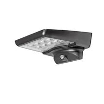 Rabalux Moselle kültéri fali szolár lámpa mozgásérzékelővel műanyag, fekete, áttetsző, LED, 4000K, 4W, 300lm, IP44 - 77014