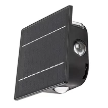 Rabalux EMMEN kültéri solar fali lámpa műanyag, fekete, LED, 3000K-6000K, 0.5W, 50lm, IP54 - 77034