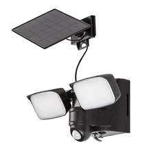 Rabalux LESZNO kültéri solar fali lámpa mozgásérzékelővel műanyag, fekete, fehér, LED, 4000K, 10W, 800lm, IP54 - 77091