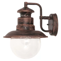 Rabalux ODESSA kültéri függeszték E27 fém antik barna műanyag burával átlátszó vintage stílus IP44 - 8163