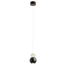 Redo AOBA függeszték fém, akril, fekete, fehér, LED, 3000K, 8W, 518lm - 01-2694