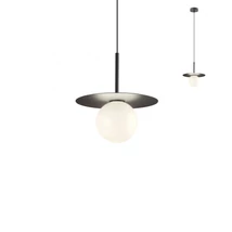 Redo PLATO függeszték fém, üveg, fekete, fehér, G9 - 01-2728