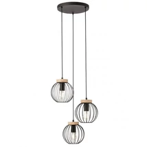 Redo TRELLIS függeszték fém, fa, fekete, E27 - 01-3137