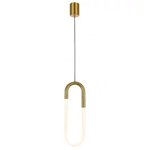 Redo LATIUM függeszték fém, akril, réz, opál, LED, 9W, 630lm, 3000K - 01-3183