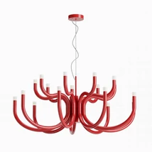 Redo LUXOR csillár fém, műanyag, piros, fehér, LED, 3000K, 81W, 6083lm - 01-3233