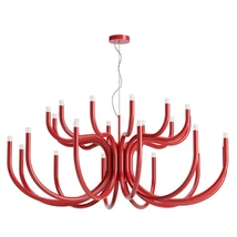 Redo LUXOR csillár fém, műanyag, piros, fehér, LED, 3000K, 108W, 8132lm - 01-3237