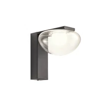 Redo SINCLAIR fali lámpa fém, üveg, fekete, áttetsző, LED, 3000K, 6.5W, 533lm - 01-3242
