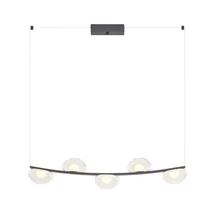 Redo SINCLAIR függeszték fém, üveg, fekete, áttetsző, LED, 3000K, 35W, 2468lm - 01-3244