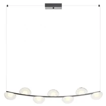 Redo SINCLAIR függeszték fém, üveg, fekete, áttetsző, LED, 3000K, 42.7W, 3553lm - 01-3246